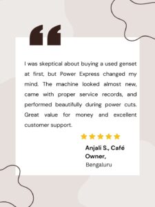 Apartment complex in Chennai with a Power Express Mahindra genset installed.